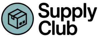 Supply Club logo with a box icon on a white background